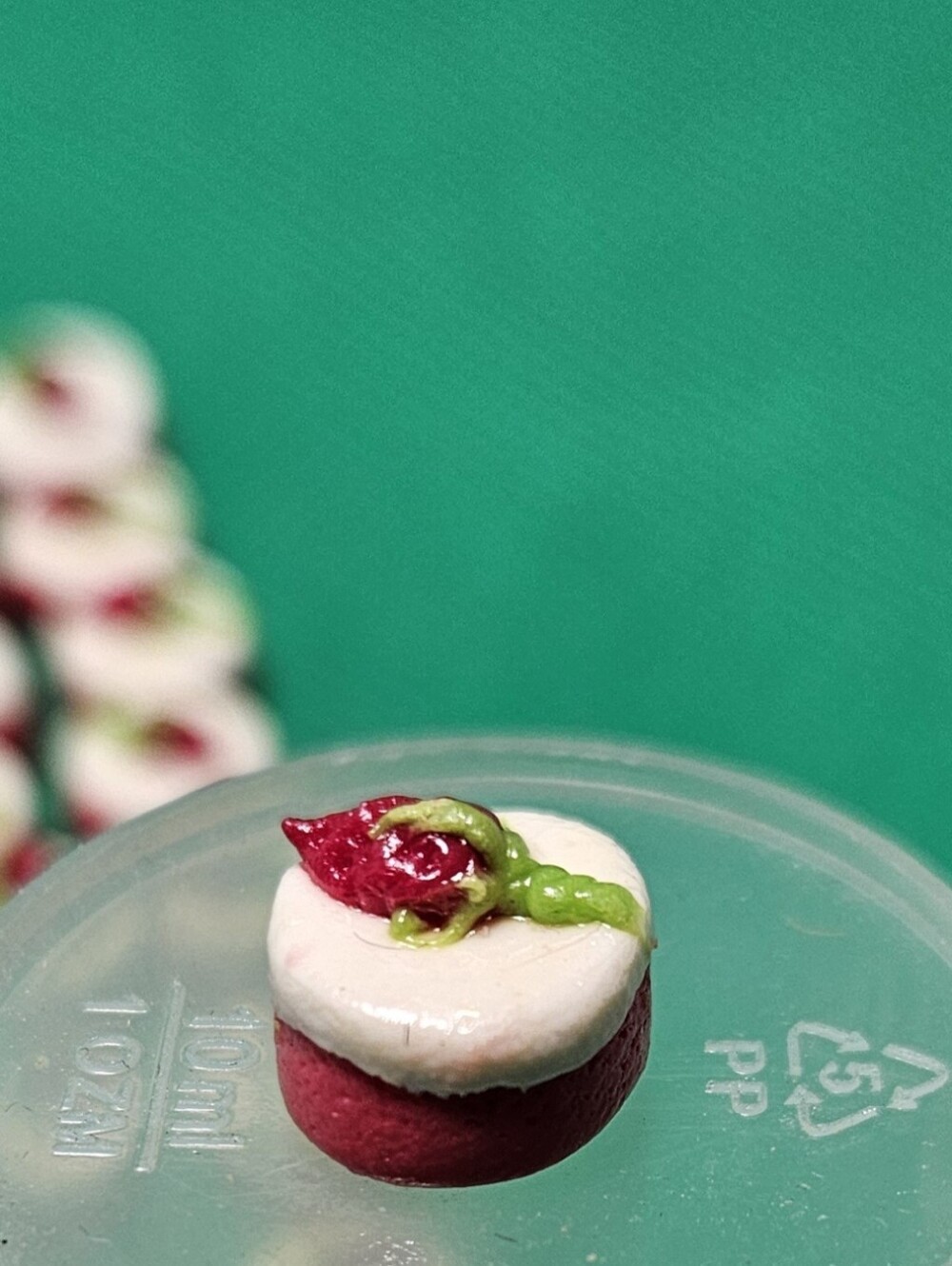 Lot of 48 Miniature Strawberry Shortcake Cakes Dollhouse Food Polymer Clay